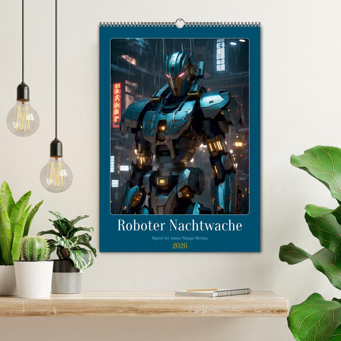 Roboter Nachtwache (CALVENDO Wandkalender 2026)