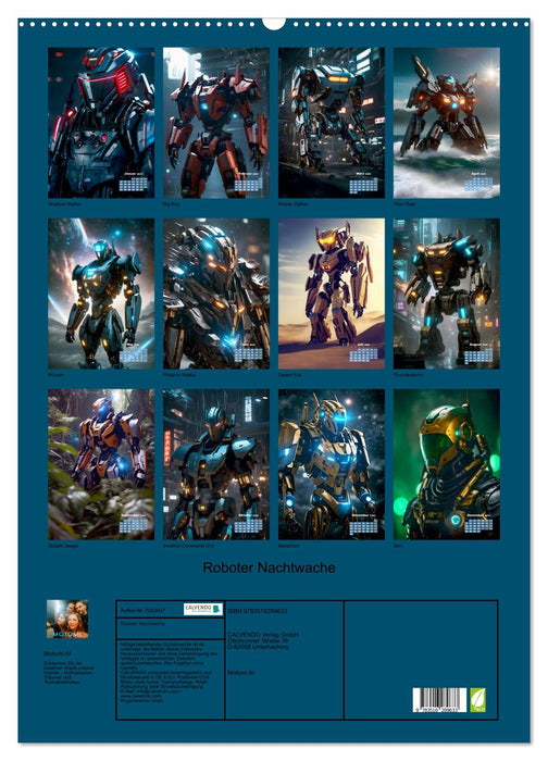 Roboter Nachtwache (CALVENDO Wandkalender 2026)