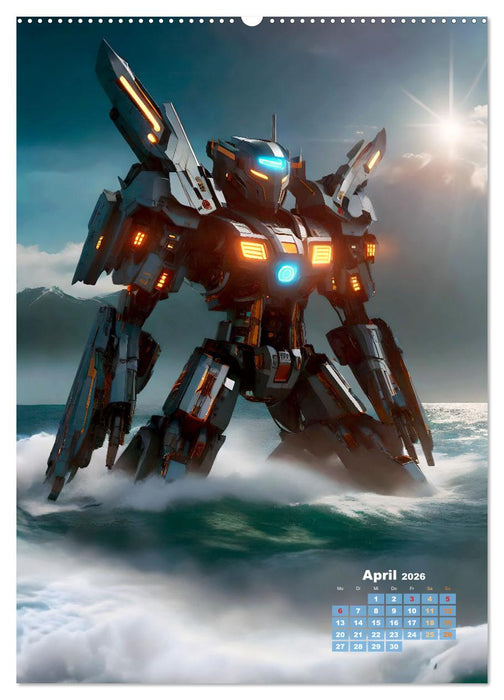 Roboter Nachtwache (CALVENDO Wandkalender 2026)