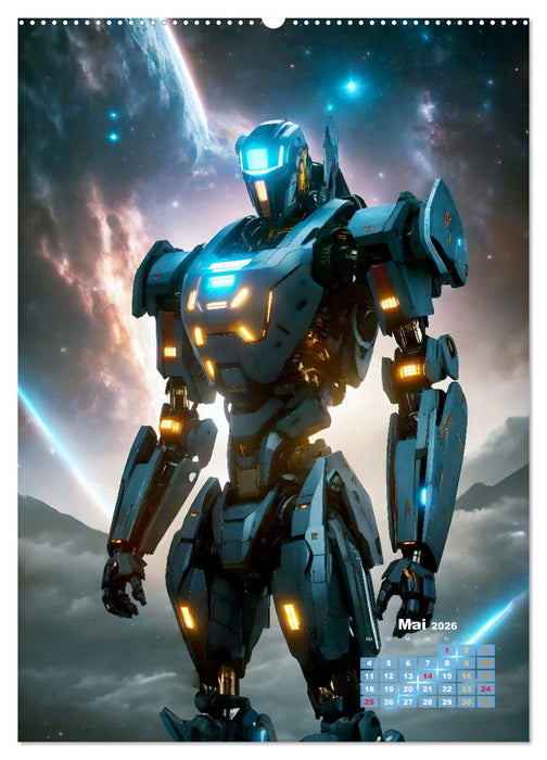 Roboter Nachtwache (CALVENDO Wandkalender 2026)