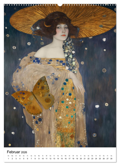 Künstliche Impressionen. Ein Jahr in Klimts Natur. (CALVENDO Premium Wandkalender 2026)