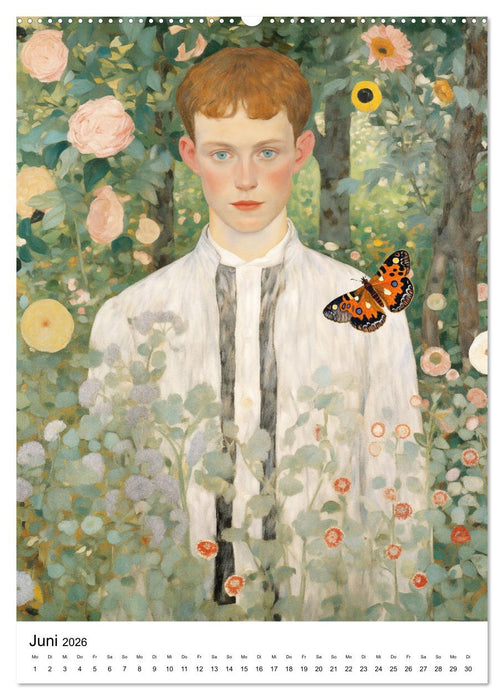 Künstliche Impressionen. Ein Jahr in Klimts Natur. (CALVENDO Premium Wandkalender 2026)