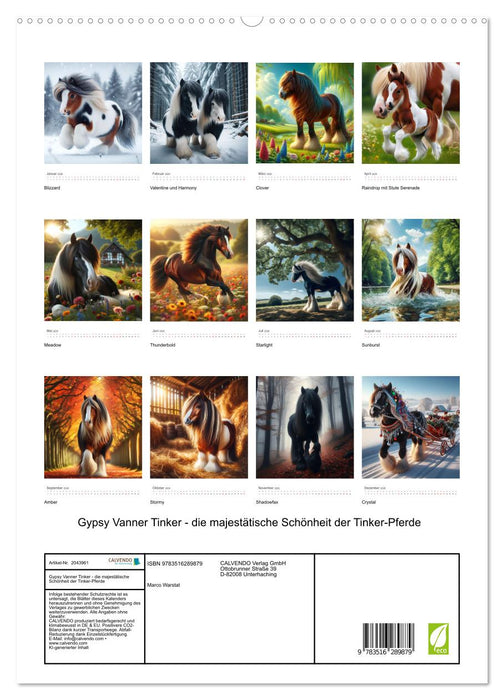 Gypsy Vanner Tinker - die majestätische Schönheit der Tinker-Pferde (CALVENDO Premium Wandkalender 2026)