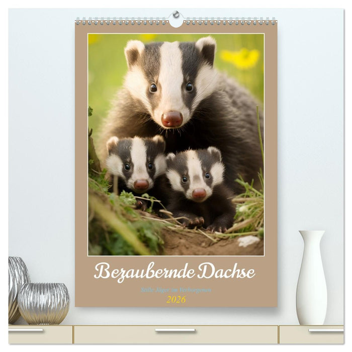 Bezaubernde Dachse (CALVENDO Premium Wandkalender 2026)