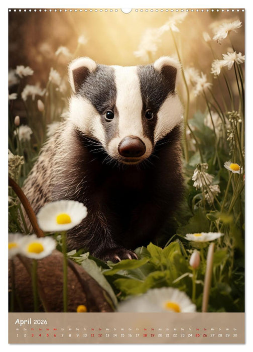 Bezaubernde Dachse (CALVENDO Premium Wandkalender 2026)