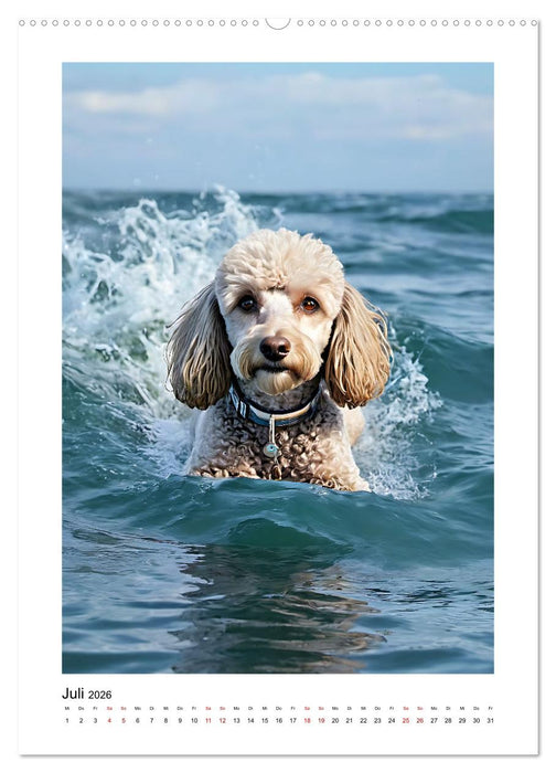 Pudelwohl durchs ganze Jahr (CALVENDO Premium Wandkalender 2026)
