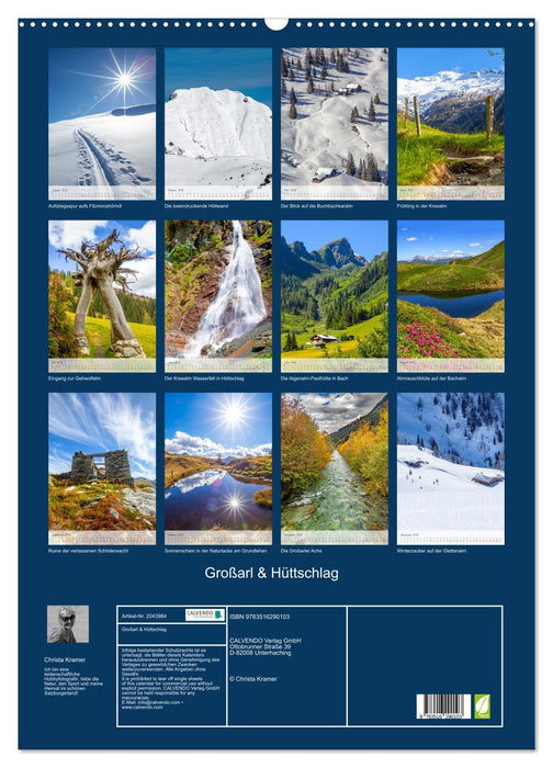 Großarl & Hüttschlag (CALVENDO Wandkalender 2026)
