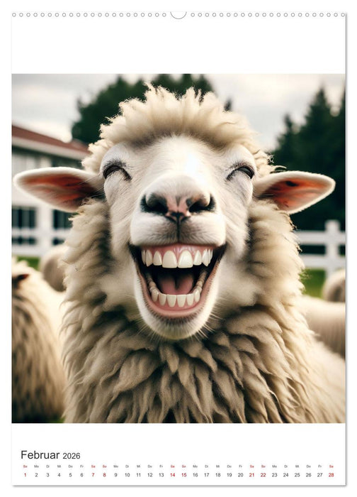 Tierischer Frohsinn - Ein Jahr voller Lächeln und Lebensfreude (CALVENDO Premium Wandkalender 2026)