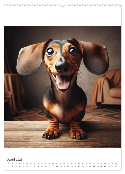 Tierischer Frohsinn - Ein Jahr voller Lächeln und Lebensfreude (CALVENDO Premium Wandkalender 2026)