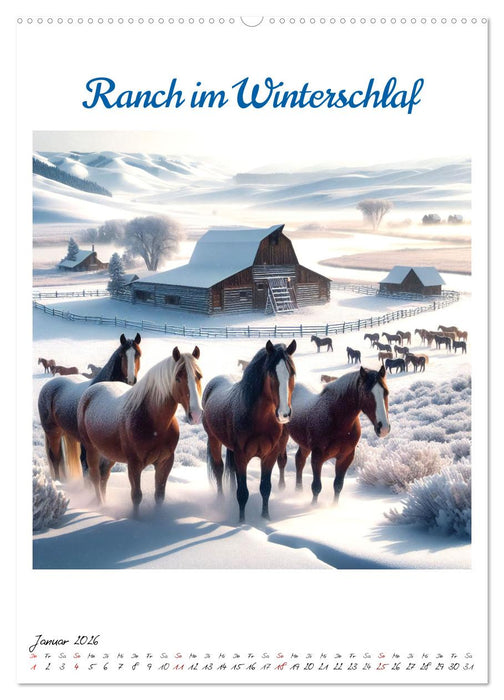 Wild-West Family - Yee-haw! Künstliche Impressionen: Ein Jahr im Wilden Westen (CALVENDO Premium Wandkalender 2026)