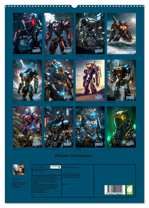 Roboter Nachtwache (CALVENDO Premium Wandkalender 2026)