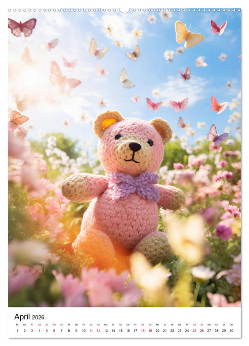 Teddy Abenteur - Ein Jahr mit gehäkelten Freunden (CALVENDO Premium Wandkalender 2026)