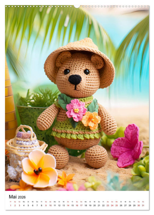 Teddy Abenteur - Ein Jahr mit gehäkelten Freunden (CALVENDO Premium Wandkalender 2026)