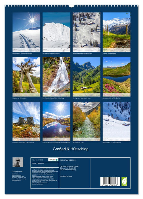Großarl & Hüttschlag (CALVENDO Premium Wandkalender 2026)