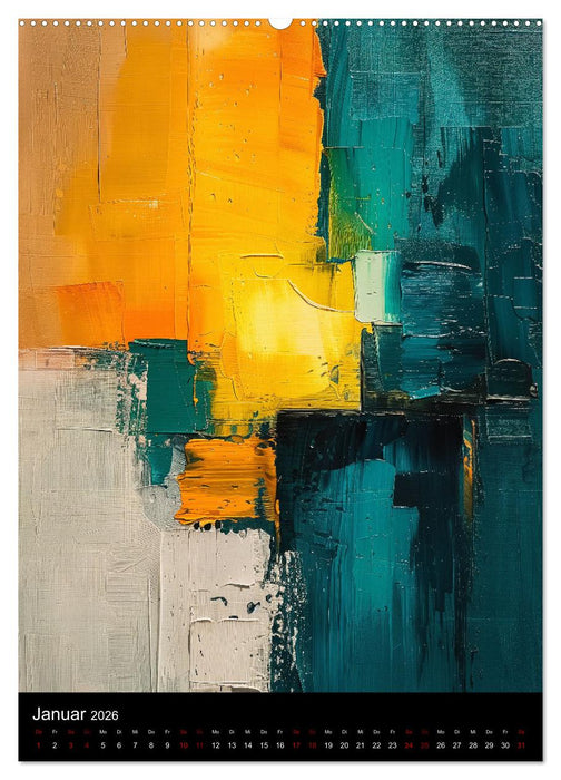 Abstrakte KI-Kunst (CALVENDO Premium Wandkalender 2026)