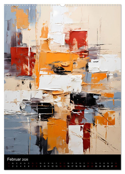 Abstrakte KI-Kunst (CALVENDO Premium Wandkalender 2026)