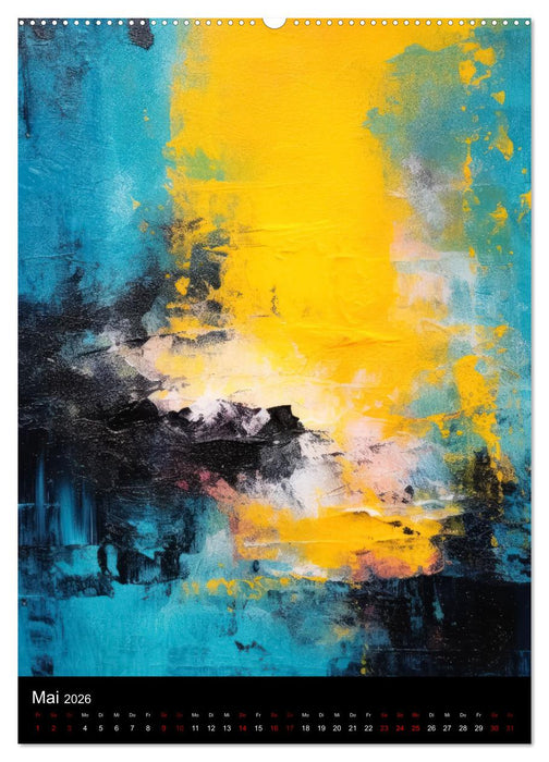 Abstrakte KI-Kunst (CALVENDO Premium Wandkalender 2026)