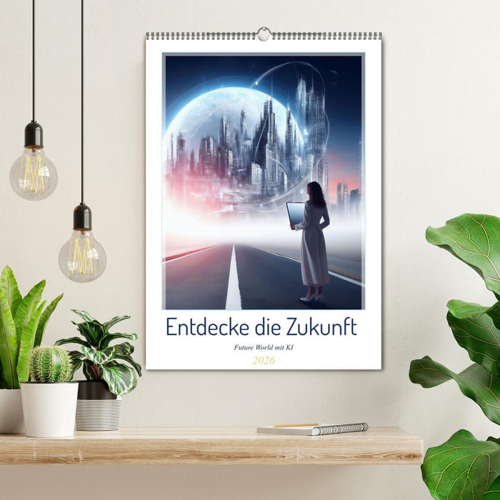 Entdecke die Zukunft - Future World mit KI (CALVENDO Wandkalender 2026)