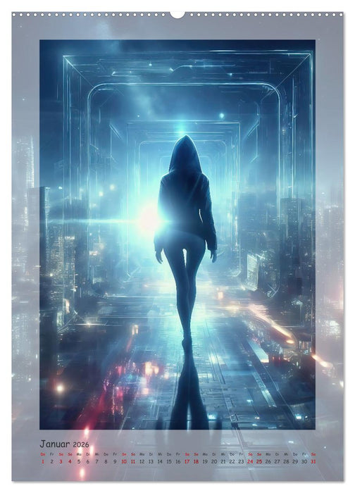 Entdecke die Zukunft - Future World mit KI (CALVENDO Wandkalender 2026)