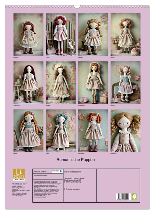 Romantische Puppen (CALVENDO Wandkalender 2026)
