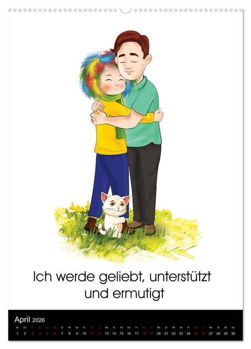 Ich bin einzigartig - Achtsame Affirmationen für besondere Kinder (CALVENDO Wandkalender 2026)