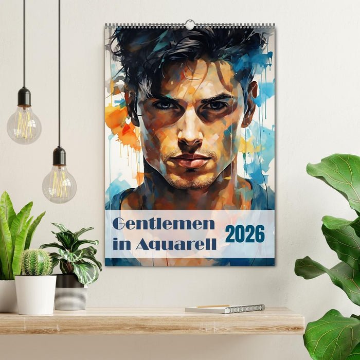 Gentlemen in Aquarell (CALVENDO Wandkalender 2026)