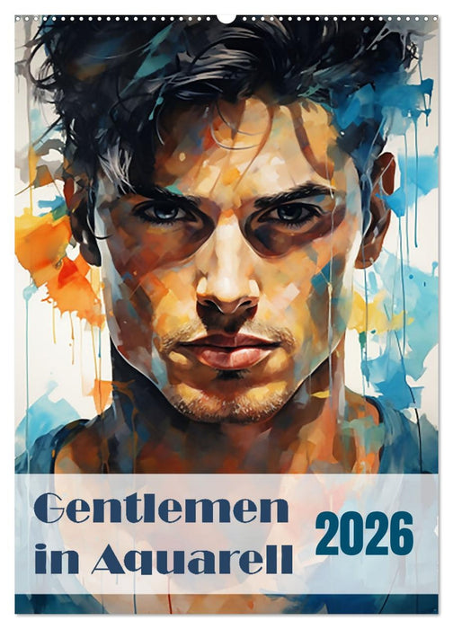 Gentlemen in Aquarell (CALVENDO Wandkalender 2026)