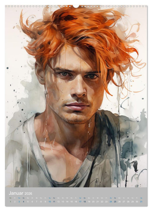 Gentlemen in Aquarell (CALVENDO Wandkalender 2026)