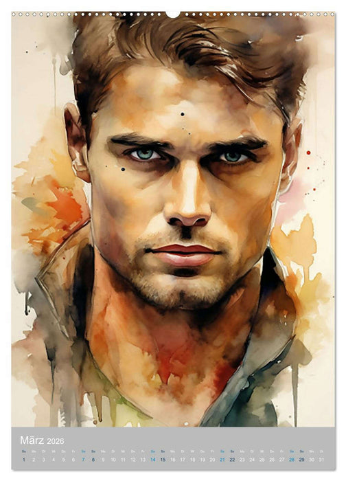 Gentlemen in Aquarell (CALVENDO Wandkalender 2026)