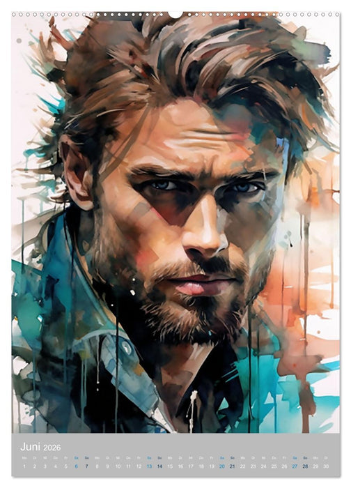 Gentlemen in Aquarell (CALVENDO Wandkalender 2026)