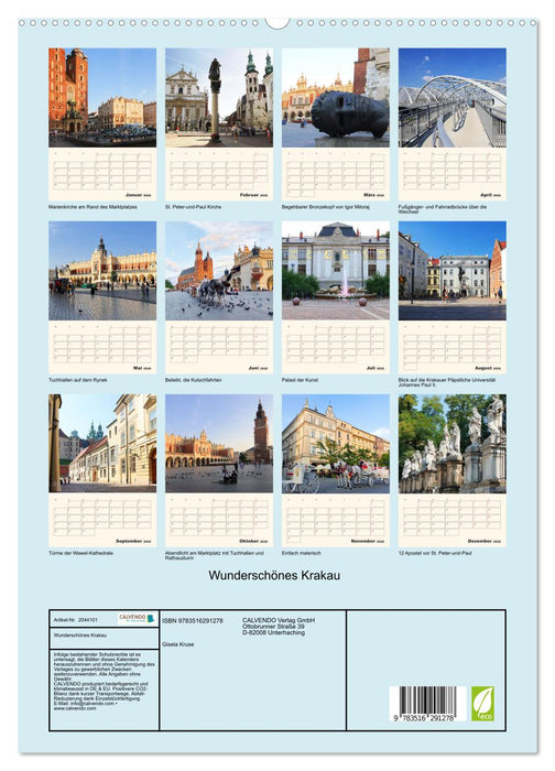 Wunderschönes Krakau (CALVENDO Premium Wandkalender 2026)