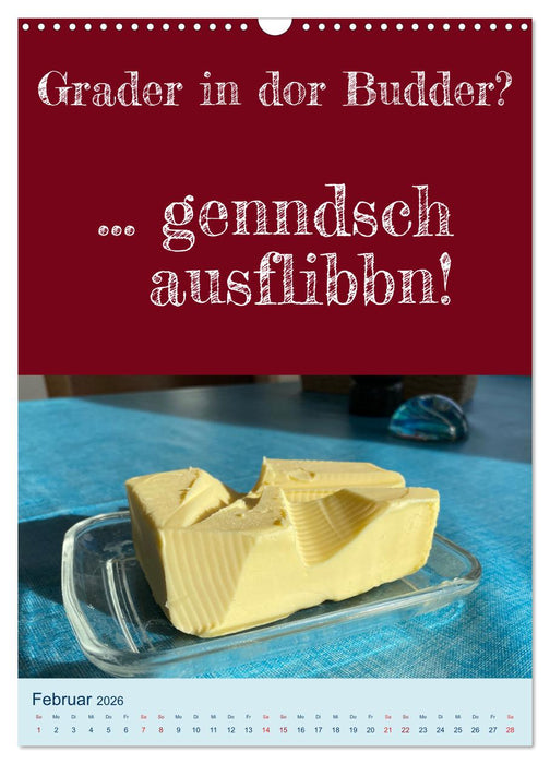 Ni schwäbborn! Mundart und Dialekt Kalender Sachsen (CALVENDO Wandkalender 2026)