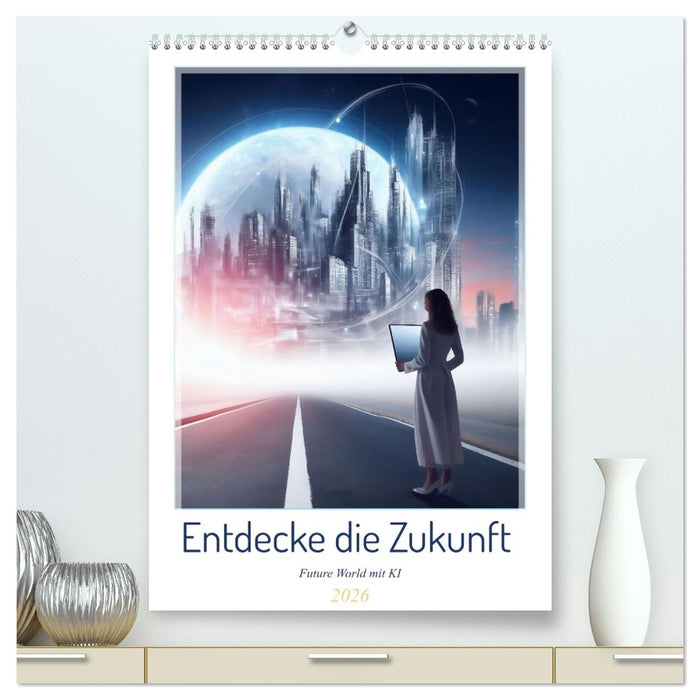 Entdecke die Zukunft - Future World mit KI (CALVENDO Premium Wandkalender 2026)