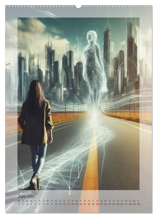 Entdecke die Zukunft - Future World mit KI (CALVENDO Premium Wandkalender 2026)