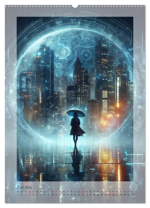 Entdecke die Zukunft - Future World mit KI (CALVENDO Premium Wandkalender 2026)