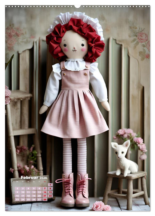 Romantische Puppen (CALVENDO Premium Wandkalender 2026)