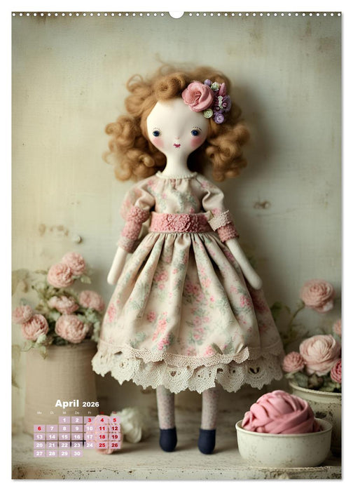 Romantische Puppen (CALVENDO Premium Wandkalender 2026)