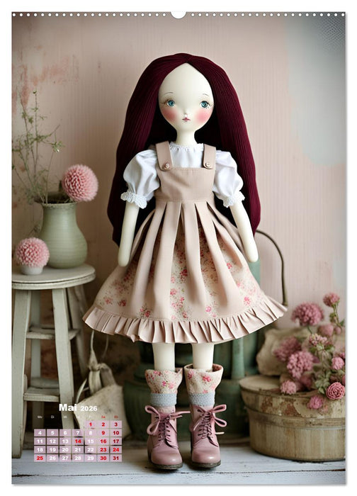 Romantische Puppen (CALVENDO Premium Wandkalender 2026)