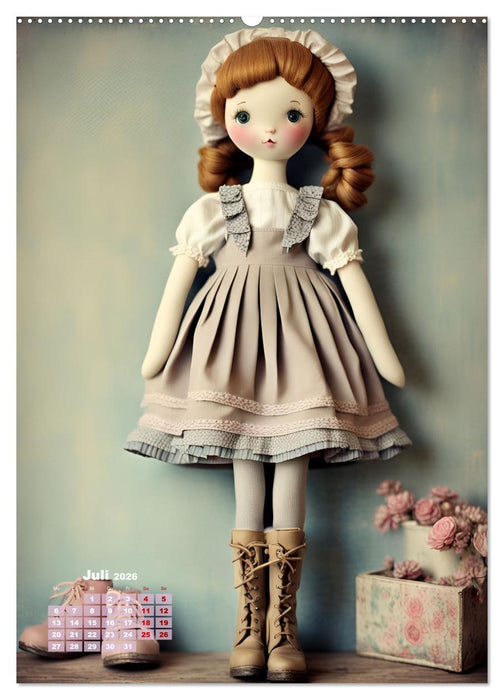 Romantische Puppen (CALVENDO Premium Wandkalender 2026)