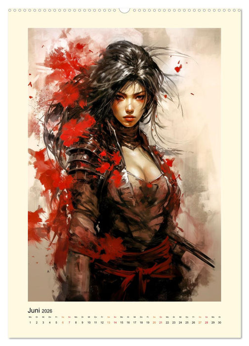 Samurai Amazonen (CALVENDO Wandkalender 2026)