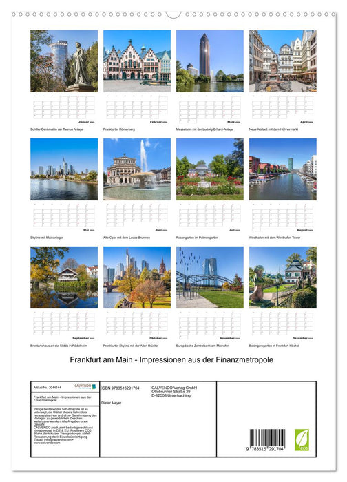 Frankfurt am Main - Impressionen aus der Finanzmetropole (CALVENDO Premium Wandkalender 2026)