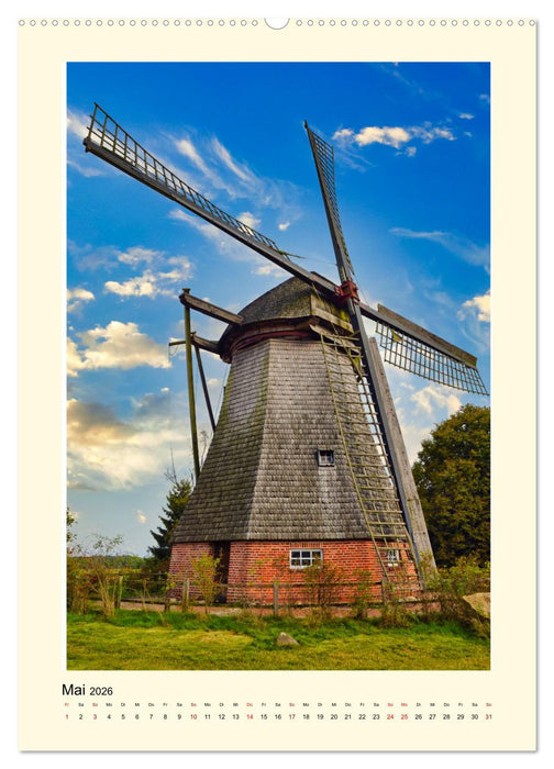 Nostalgie Windmühlen (CALVENDO Premium Wandkalender 2026)