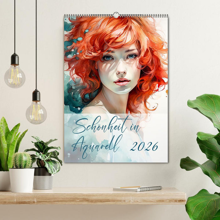 Schönheit in Aquarell (CALVENDO Wandkalender 2026)
