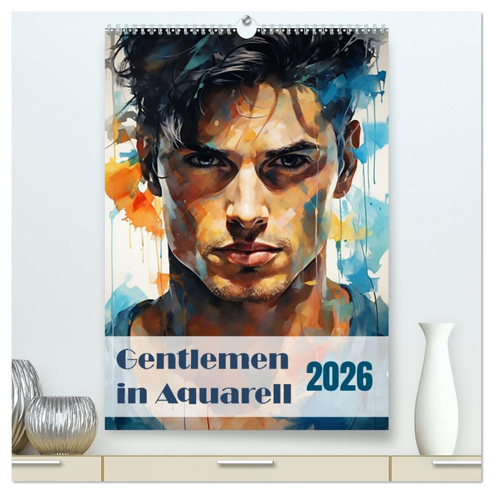 Gentlemen in Aquarell (CALVENDO Premium Wandkalender 2026)