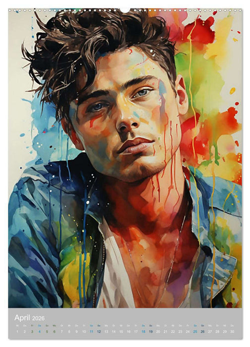 Gentlemen in Aquarell (CALVENDO Premium Wandkalender 2026)