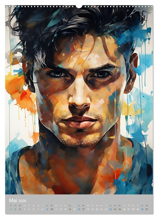 Gentlemen in Aquarell (CALVENDO Premium Wandkalender 2026)