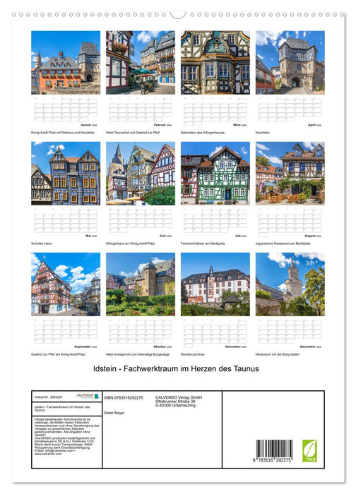 Idstein - Fachwerktraum im Herzen des Taunus (CALVENDO Premium Wandkalender 2026)