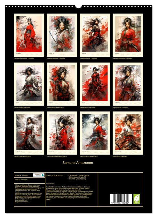 Samurai Amazonen (CALVENDO Premium Wandkalender 2026)