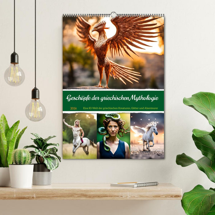 Geschöpfe der griechischen Mythologie - Eine KI-Welt der griechischen Götter, Kreaturen und Abenteurer (CALVENDO Wandkalender 2026)