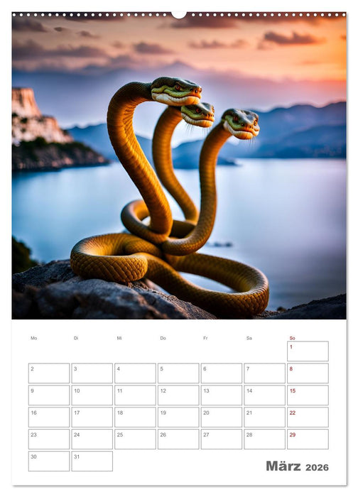 Geschöpfe der griechischen Mythologie - Eine KI-Welt der griechischen Götter, Kreaturen und Abenteurer (CALVENDO Wandkalender 2026)